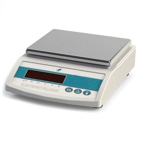 Balance electrónico de alta capacidad de la serie TC-CB | Escala de laboratorio digital de precisión con lectura de 0.1 g, pantalla dual y batería recargable (5000g - 10000 g)