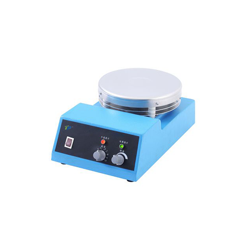 3L, 5L, 10L Motor de CC sin escobillas de la placa de cola con una placa de calentamiento de acero inoxidable de 500 W, 0–1500 rpm, temperatura ajustable de hasta 150 ° C