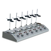 Estrador de calefacción magnética de múltiples cabezas de calentamiento PH-6, agitador de temperatura constante de 6 cabezas con control de velocidad sin pasos, potencia de calentamiento de 6 × 200w, 100-1000 ml de capacidad