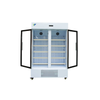 Refrigerador de laboratorio 8–20 ° C con pantalla digital y visualización de humedad, iluminación LED, sistema de alarma e interfaz de datos USB | Almacenamiento médico y farmacéutico vertical, capacidades múltiples 160L-1