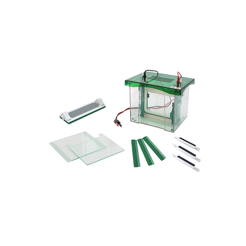 Sistema de electroforesis de gel vertical TP-CZ-BL para análisis de proteínas y ADN con soporte de gel prefabricado y alta capacidad de tampón