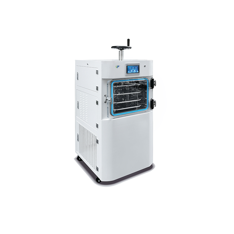 Pilot Freeze Secador con pantalla táctil y PLC | -50 ℃ ~+60 ℃ Temperatura del estante | 2-4 capas | Capacidad de hielo de 10 kg