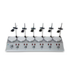 Estrador de calefacción magnética de múltiples cabezas de calentamiento PH-6, agitador de temperatura constante de 6 cabezas con control de velocidad sin pasos, potencia de calentamiento de 6 × 200w, 100-1000 ml de capacidad