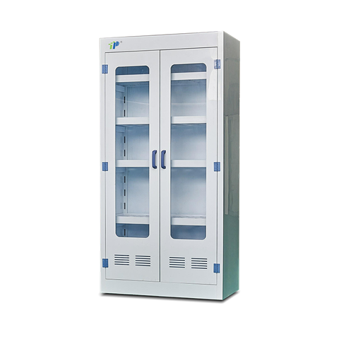 Gabinete de cristalería PP-1800GC PP | Almacenamiento de laboratorio resistente a la corrosión con vidrio templado