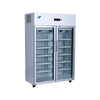 Refrigerador de laboratorio 8–20 ° C con pantalla digital y visualización de humedad, iluminación LED, sistema de alarma e interfaz de datos USB | Almacenamiento médico y farmacéutico vertical, capacidades múltiples 160L-1